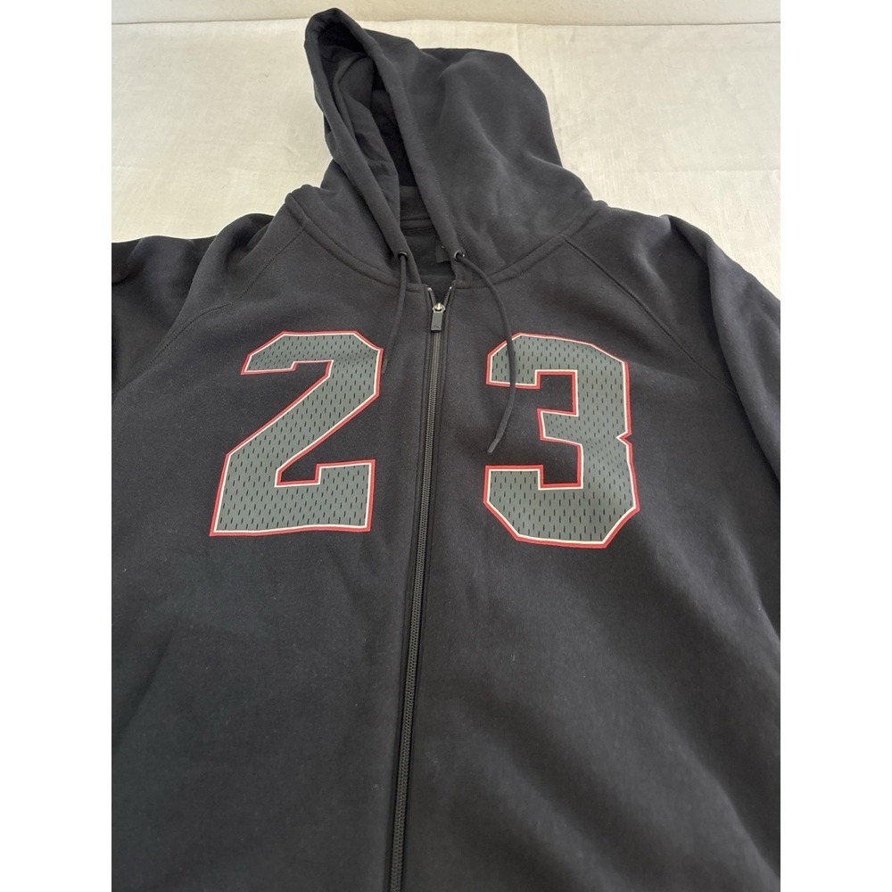 Nike I'M Back 23 45 Jordan JumpMan Black Hoodie Full Zip Size LG